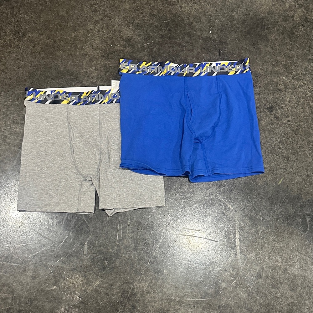 Blue and Gray UA Boxer Briefs Set